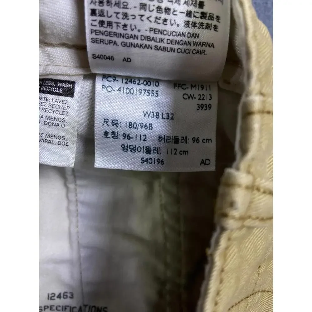 Vtg Levis Ace Cargo Pants Mens 38x32 (40x30) Loose Straight Khaki Grunge Skater